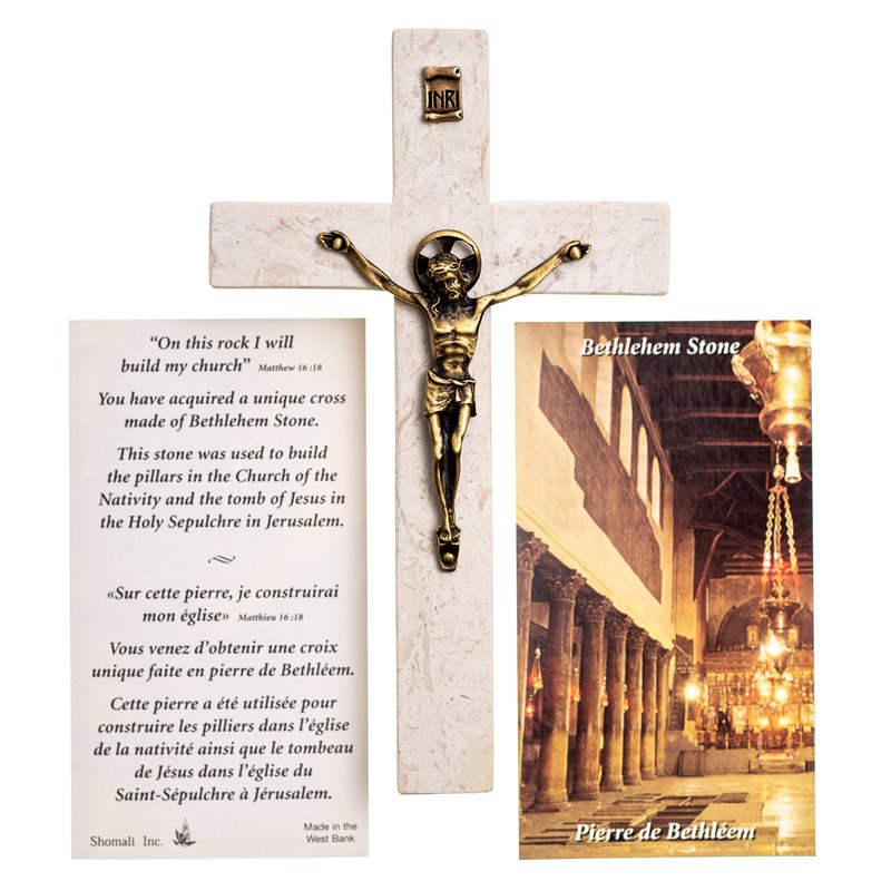 Bronze Corpus Stone Crucifix 4.5"
