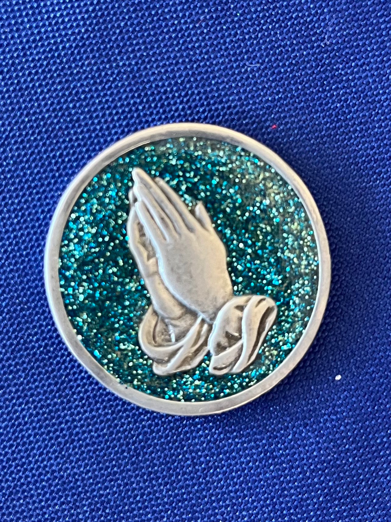 Praying Hands Pocket Coin with Serenity Prayer Discount Catholic Store