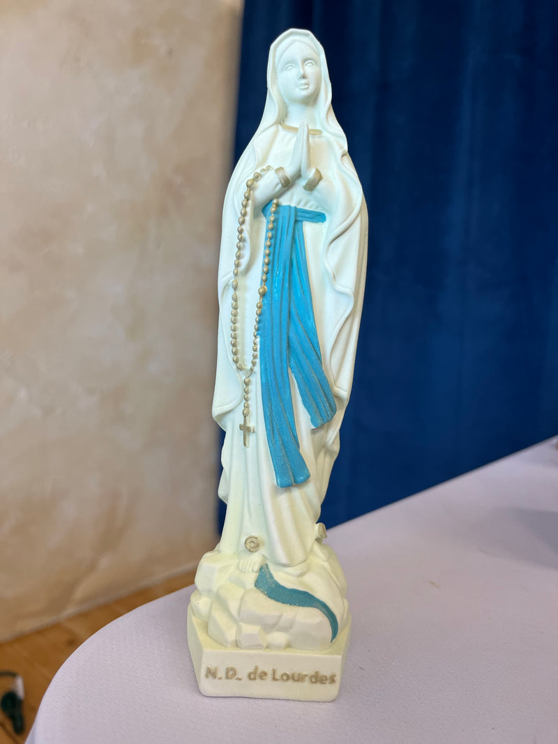 Luminous Our Lady of Lourdes statue, 20 centimeters (Glows In The Dark!), Direct from Lourdes