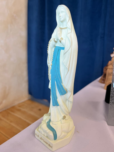 Luminous Our Lady of Lourdes statue, 20 centimeters (Glows In The Dark!), Direct from Lourdes