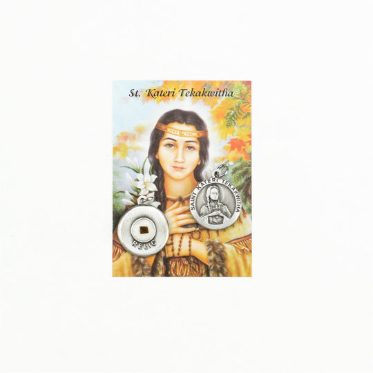 St. Kateri Tekakwitha Relic Necklace β 3rd Class Relic Encased in Glass