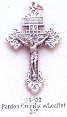 2.5" Pardon Crucifix with Leaflet Describing Plenary Indulgence β A Powerful Sacramental of Forgiveness and Grace
