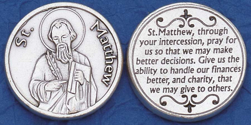 St. Matthew Religious Pocket Coin