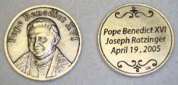 Pope Benedict XVI Religious Pocket Coin