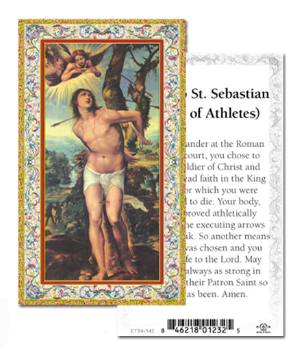 Saint Sebastian Holy Card