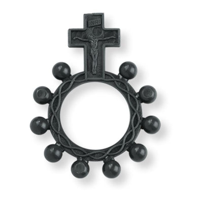 Black Plastic Rosary Ring