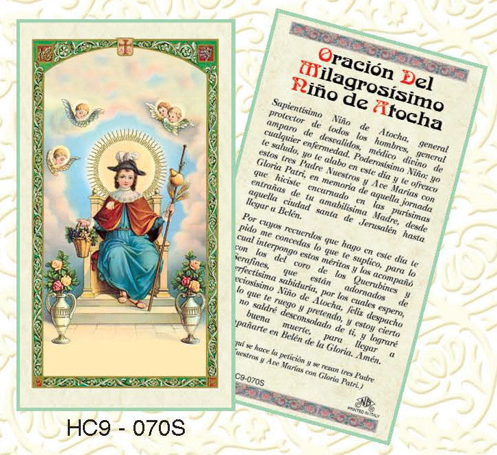 Oracion Del Milagrosisimo Nino de Atocha - Discount Catholic Store