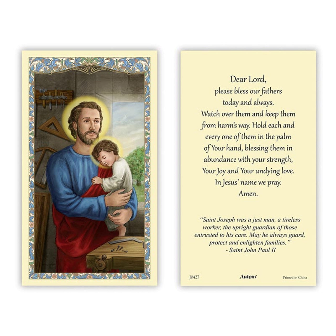 St. Joseph The Protector Holy Card – Discount Catholic Store