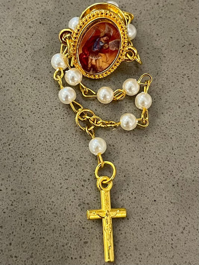 St. Michael Rosary Lapel Pin