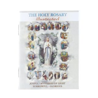 The Holy Rosary Illustrated Book -The Mysteries of the Rosary  4" x 6"