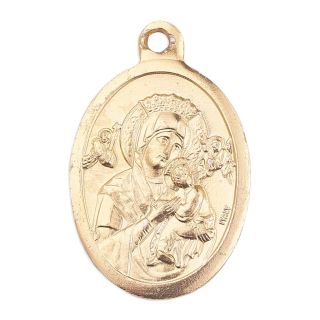 Gold Finish Our Lady of Perpetual Help Medal – A Symbol of Comfort and Grace