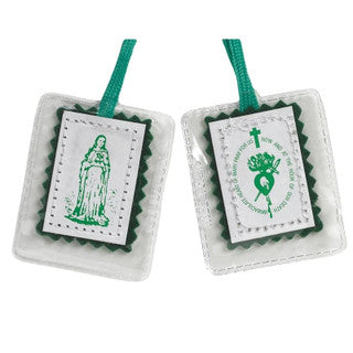 Green Laminated Scapular