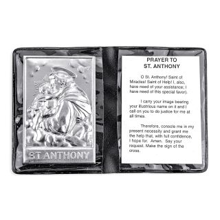 St. Anthony Metal Plaque in Folder with Prayer