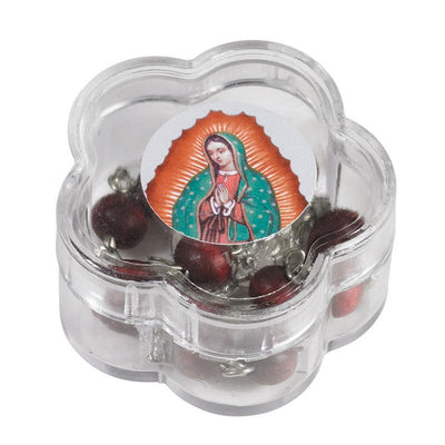 Our Lady of Guadalupe Rose Scented One Decade Rosary with Case