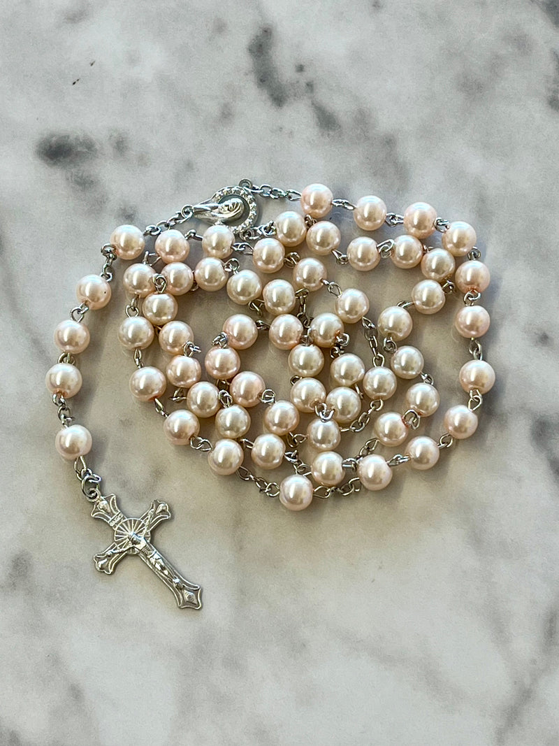 Peach Acrylic Rosary