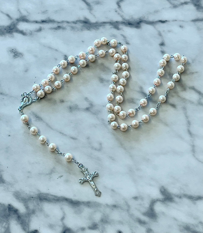 Peach Acrylic Rosary