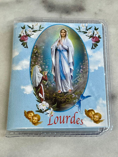 Our Lady of Lourdes Prayer Card and Medal Little Tiny Booklet