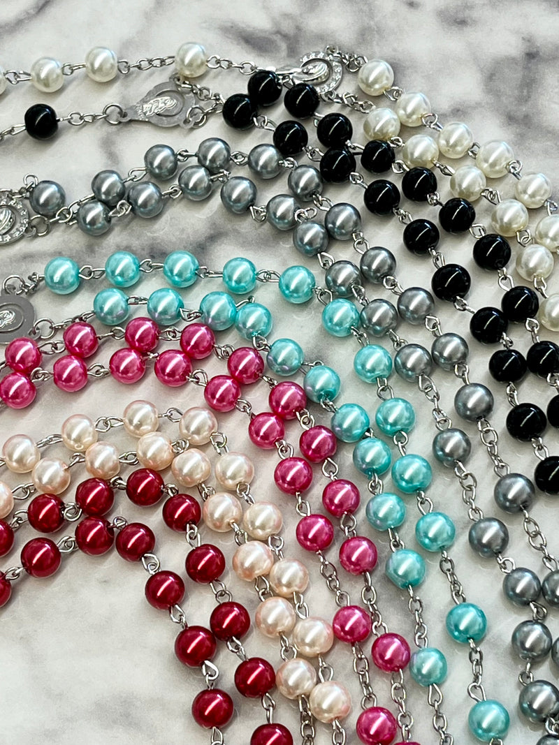 Pink Acrylic Rosary