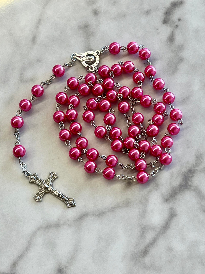 Pink Acrylic Rosary