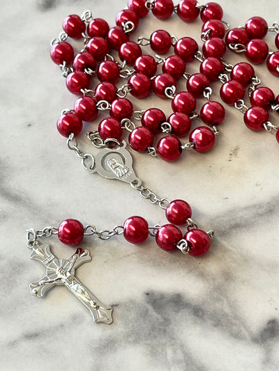 Red Acrylic Rosary