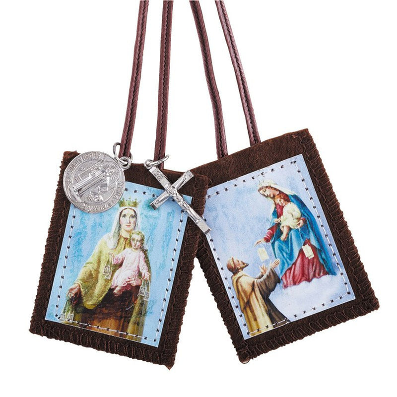 Our Lady of Mt. Carmel and St. Simon Stock Scapular with Medals