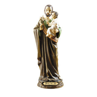8-1/2" St. Joseph Statue Holding Baby Jesus
