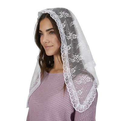 Traditional White Chapel Veil - 2-pack