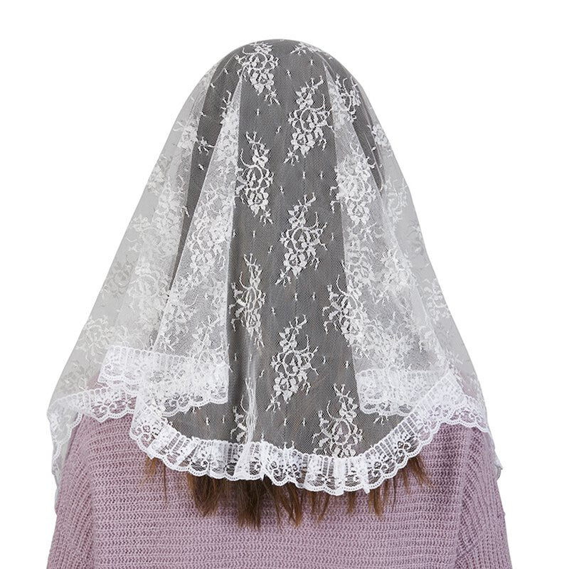 Traditional White Chapel Veil - 2-pack