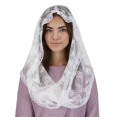 White Infinity Chapel Veil - 2-pack