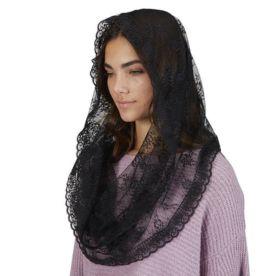 Black Infinity Chapel Veil - Pack of 2