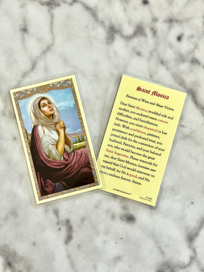 Saint Monica Prayer Card