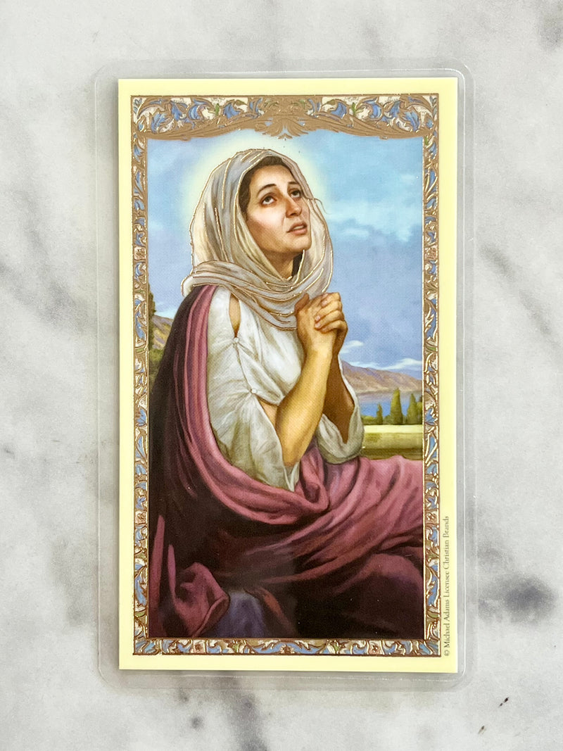 Saint Monica Prayer Card