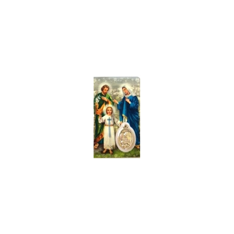 Holy Family Prayer Card and Silver Medal