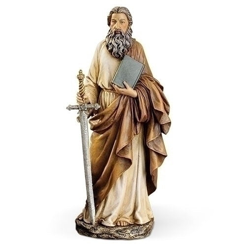 St. Paul with Book and Sword Desktop Statue – 10.5 inches | Renaissance Collection