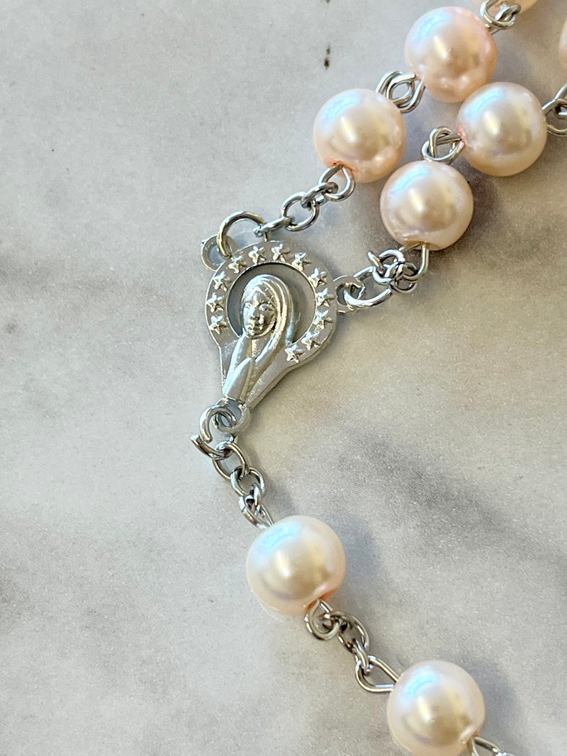 Peach Acrylic Rosary