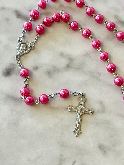 Pink Acrylic Rosary