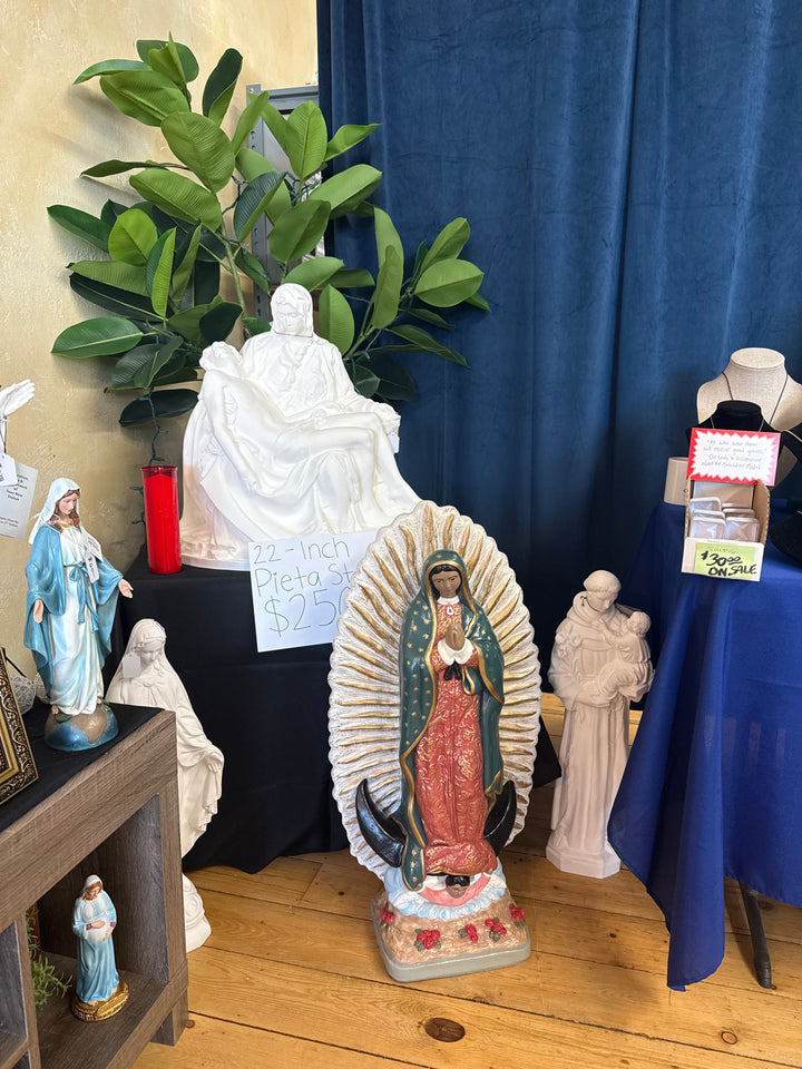 Our Lady of Guadalupe Cement Garden Statue – 30 Inches Tall (Free