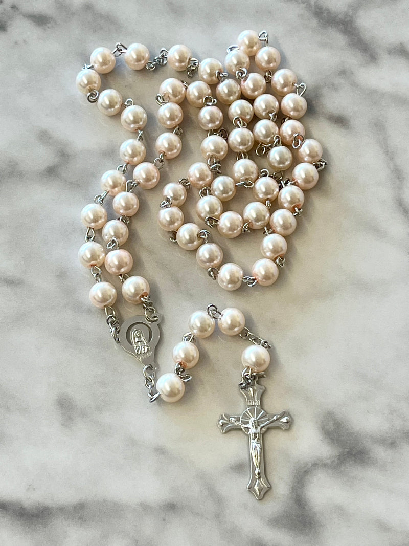 Peach Acrylic Rosary