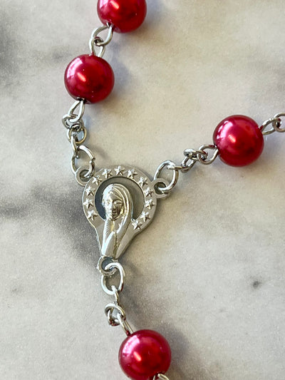 Red Acrylic Rosary