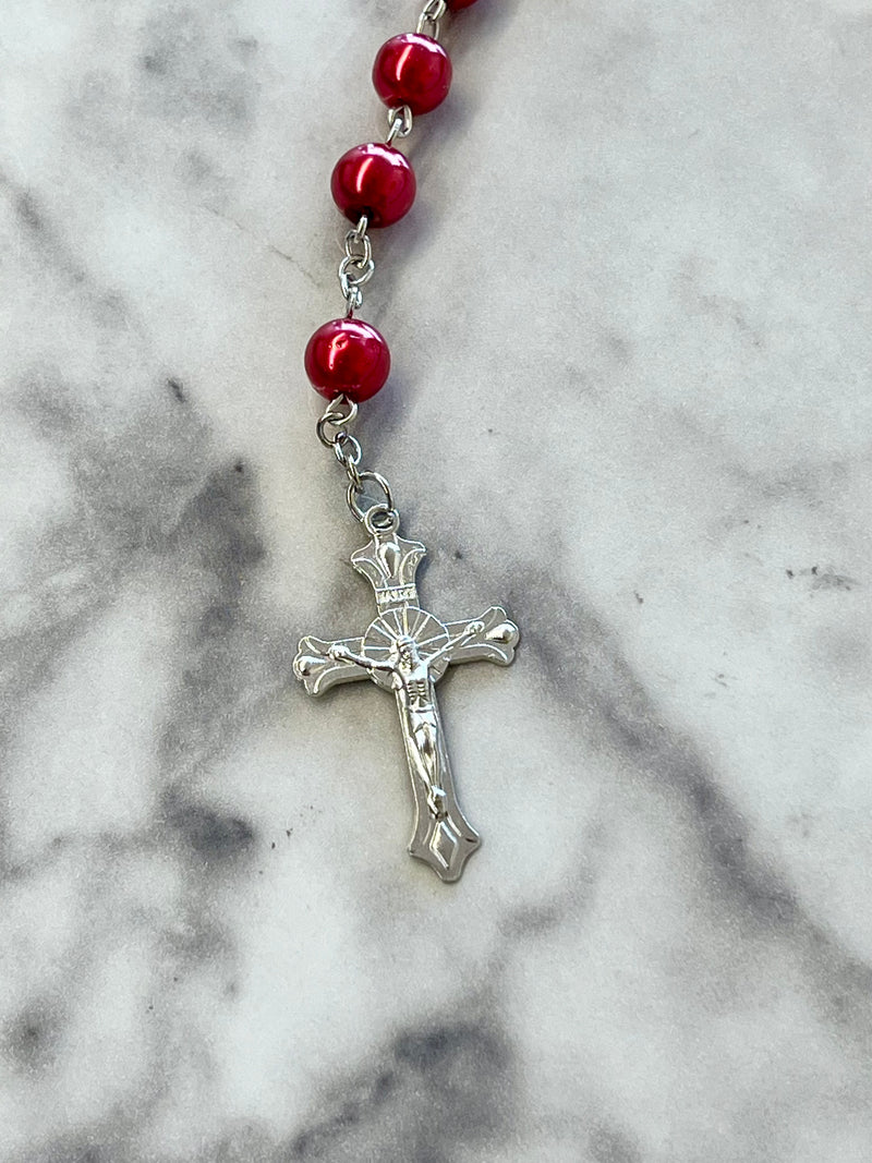 Red Acrylic Rosary