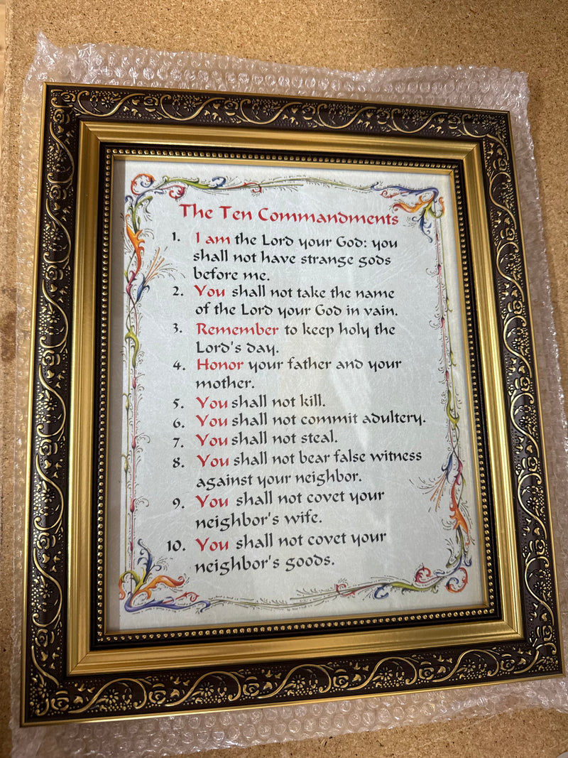 The Ten Commandments Framed Print