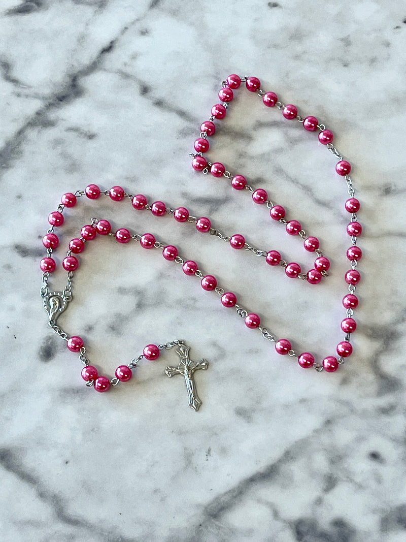 Pink Acrylic Rosary