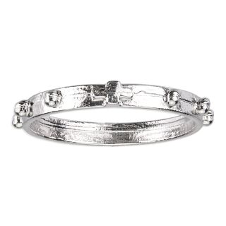 Medium Rosary Ring with Cross – Portable Devotion in Polished Perfection - 1-inch in Diameter