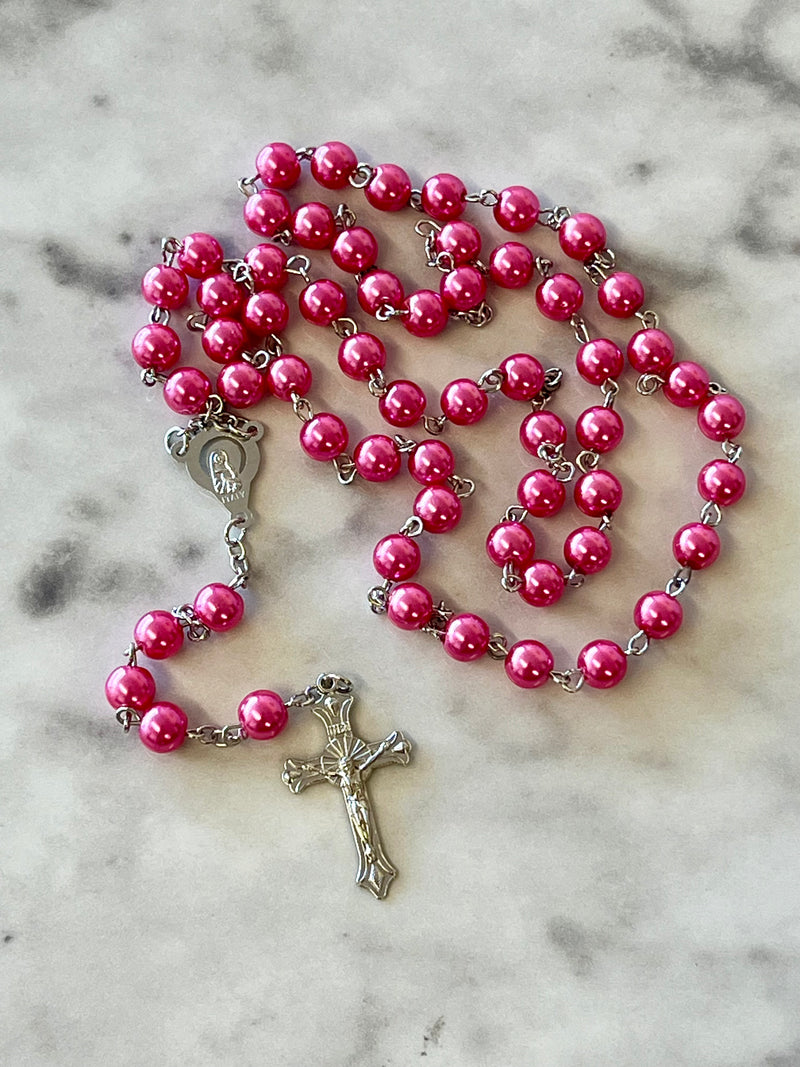 Pink Acrylic Rosary