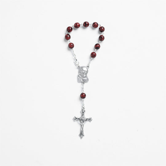Padre Pio One Decade Car Rosary