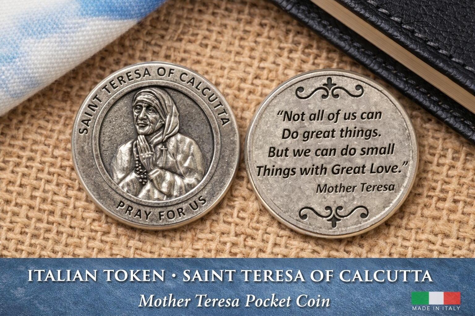 Italian Token – Saint Teresa of Calcutta (Mother Teresa) Pocket Coin ...