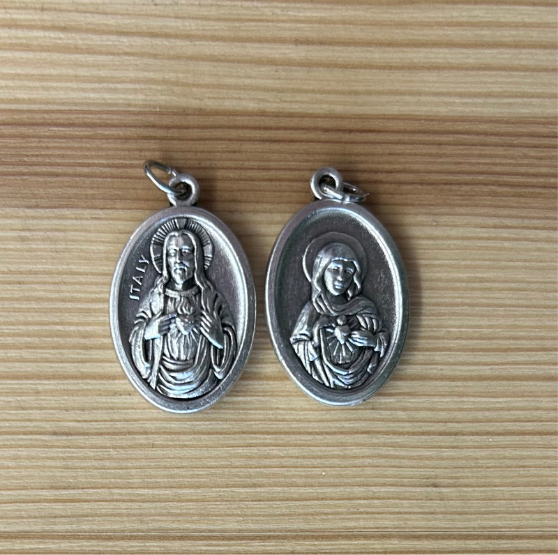 Twin Heart Medal – Sacred Heart of Jesus &amp; Immaculate Heart of Mary