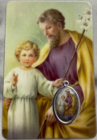 St. Joseph Prayer Card and Medal