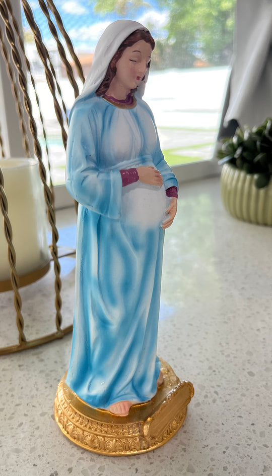 8.5" Pregnant Virgin Mary Statue