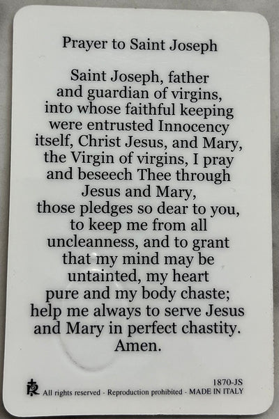 St. Joseph Prayer Card and Medal